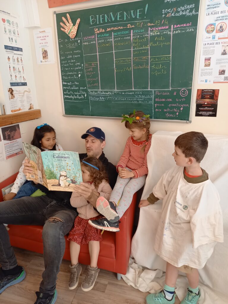 Pause lecture aec un papa